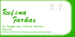rufina farkas business card